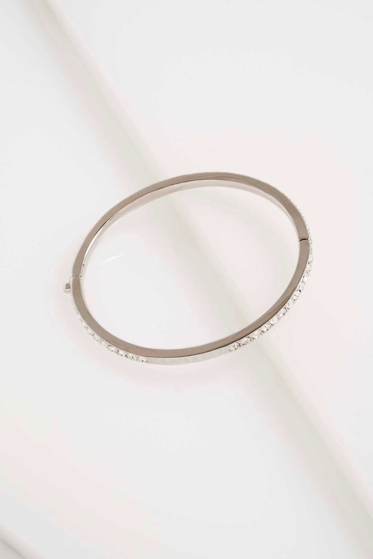 Claudia Narrow Crystal Hinged Bangle Bracelet Crystal
