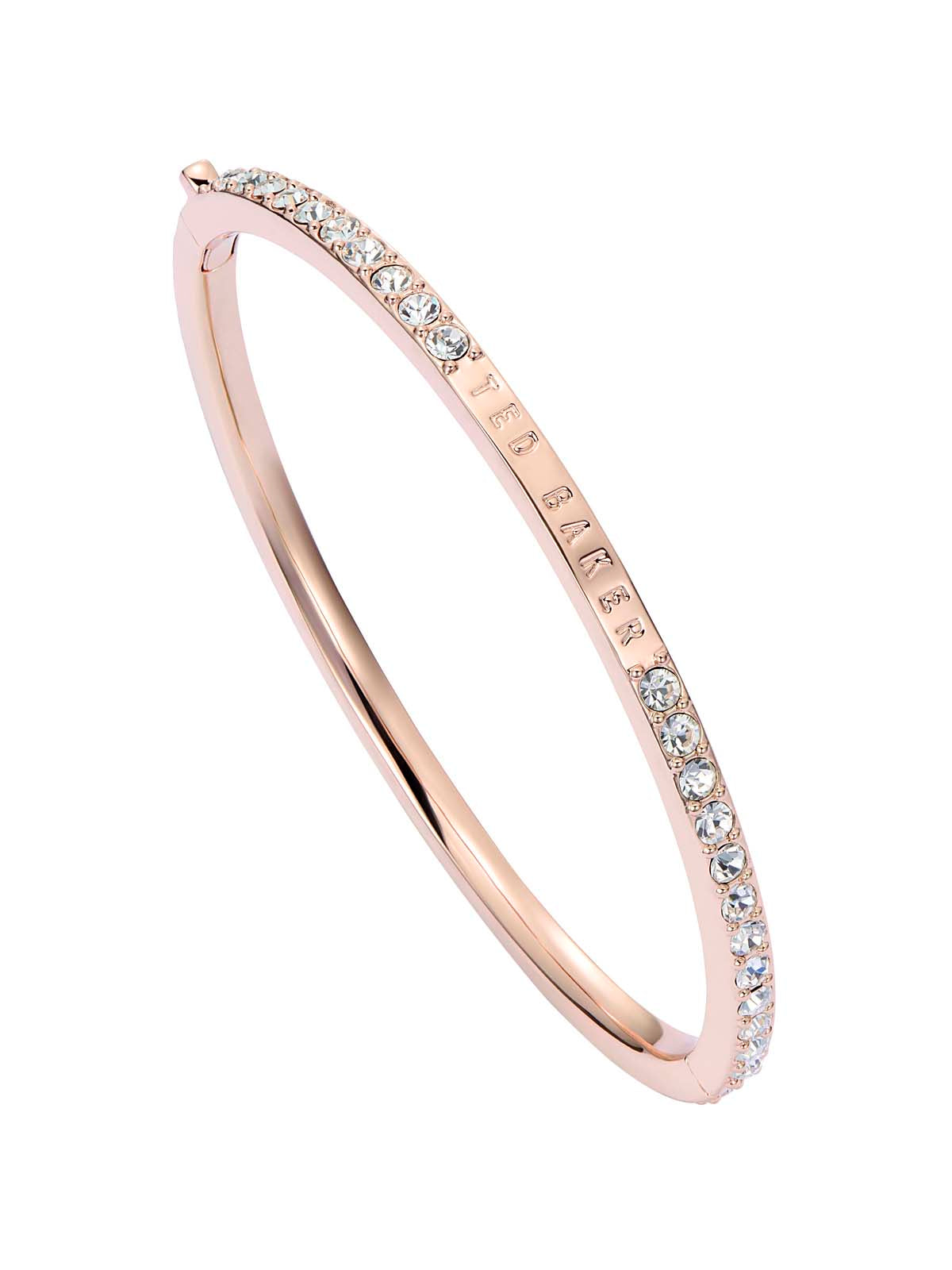 Claudia Narrow Crystal Hinged Bangle Bracelet Crystal