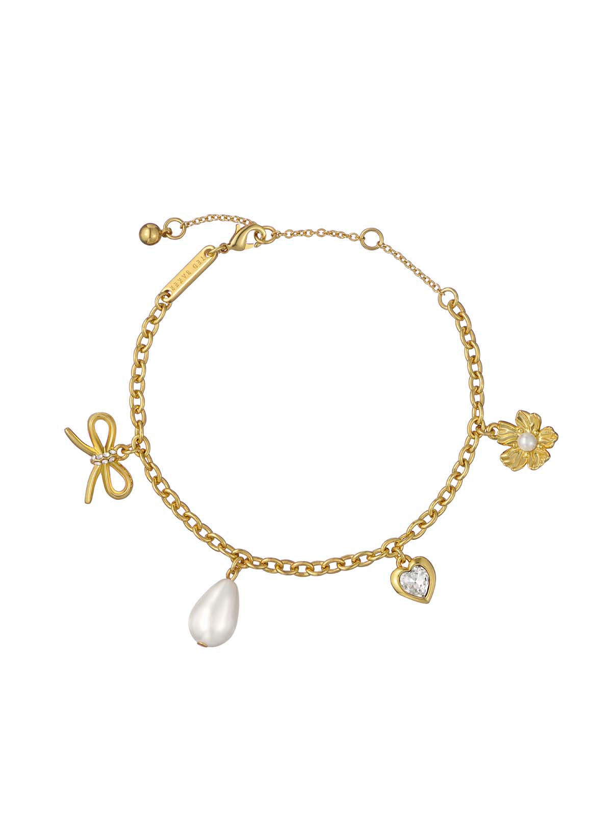 Isabella Icon Charm Adjustable Bracelet Pearl