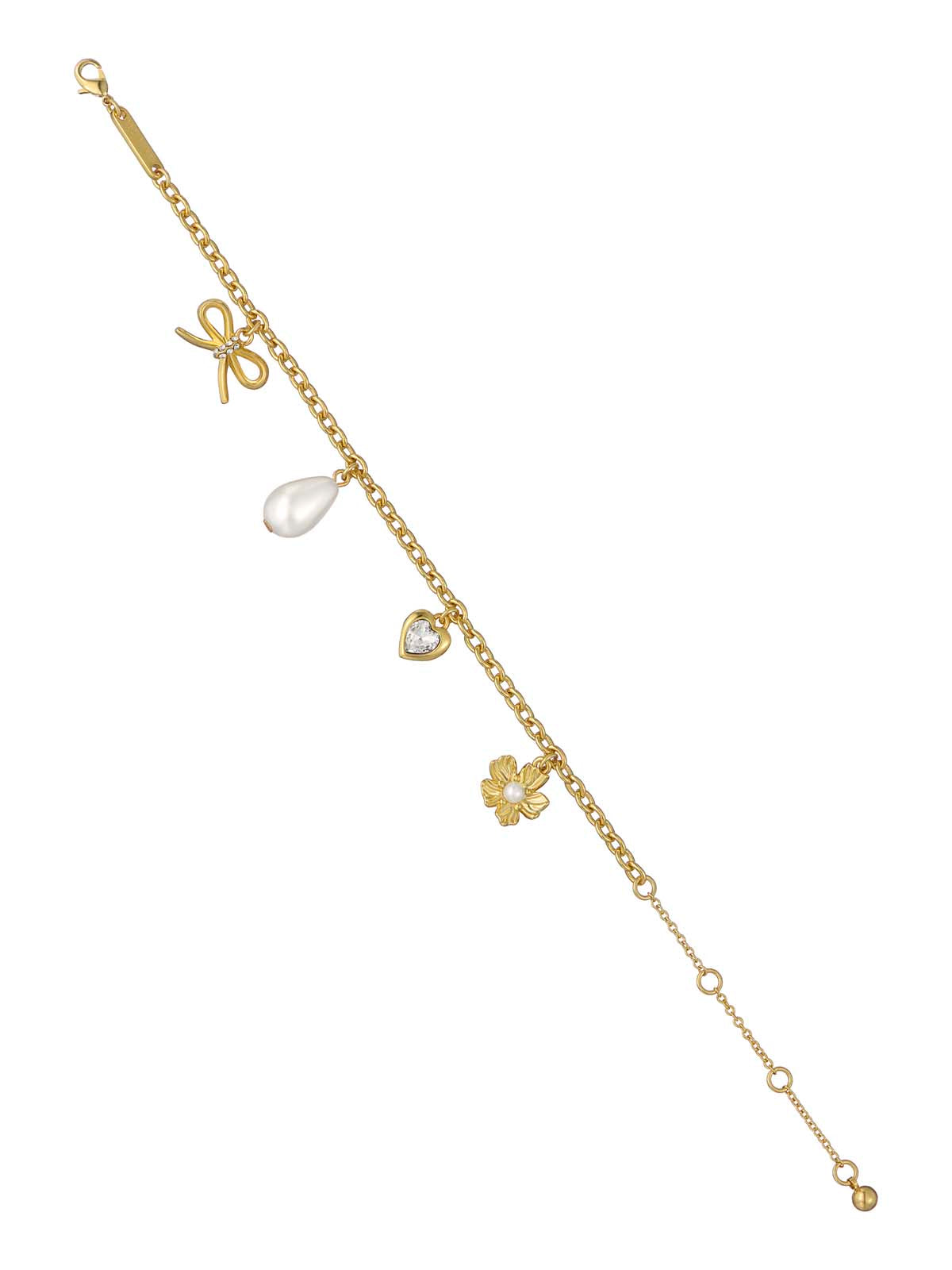 Isabella Icon Charm Adjustable Bracelet Pearl