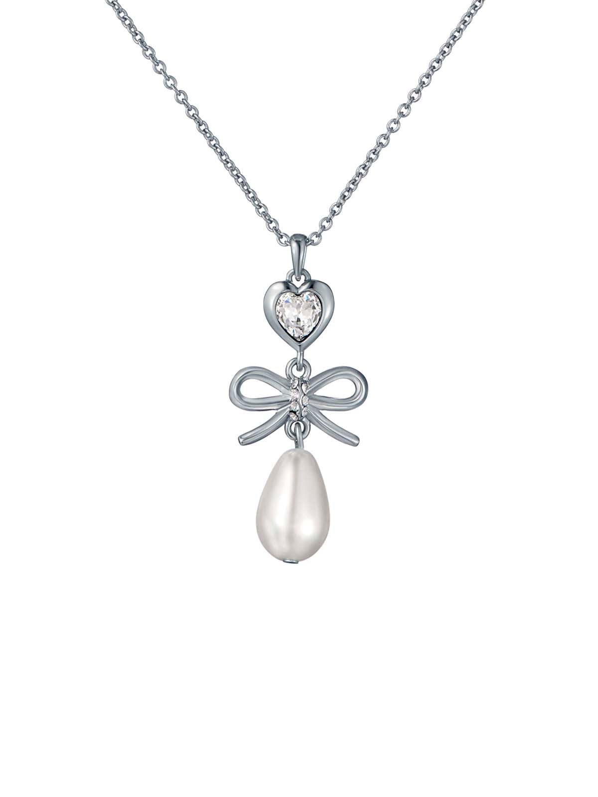 Imogen Icon Charm Heart Bow Pearl Drop Pearl