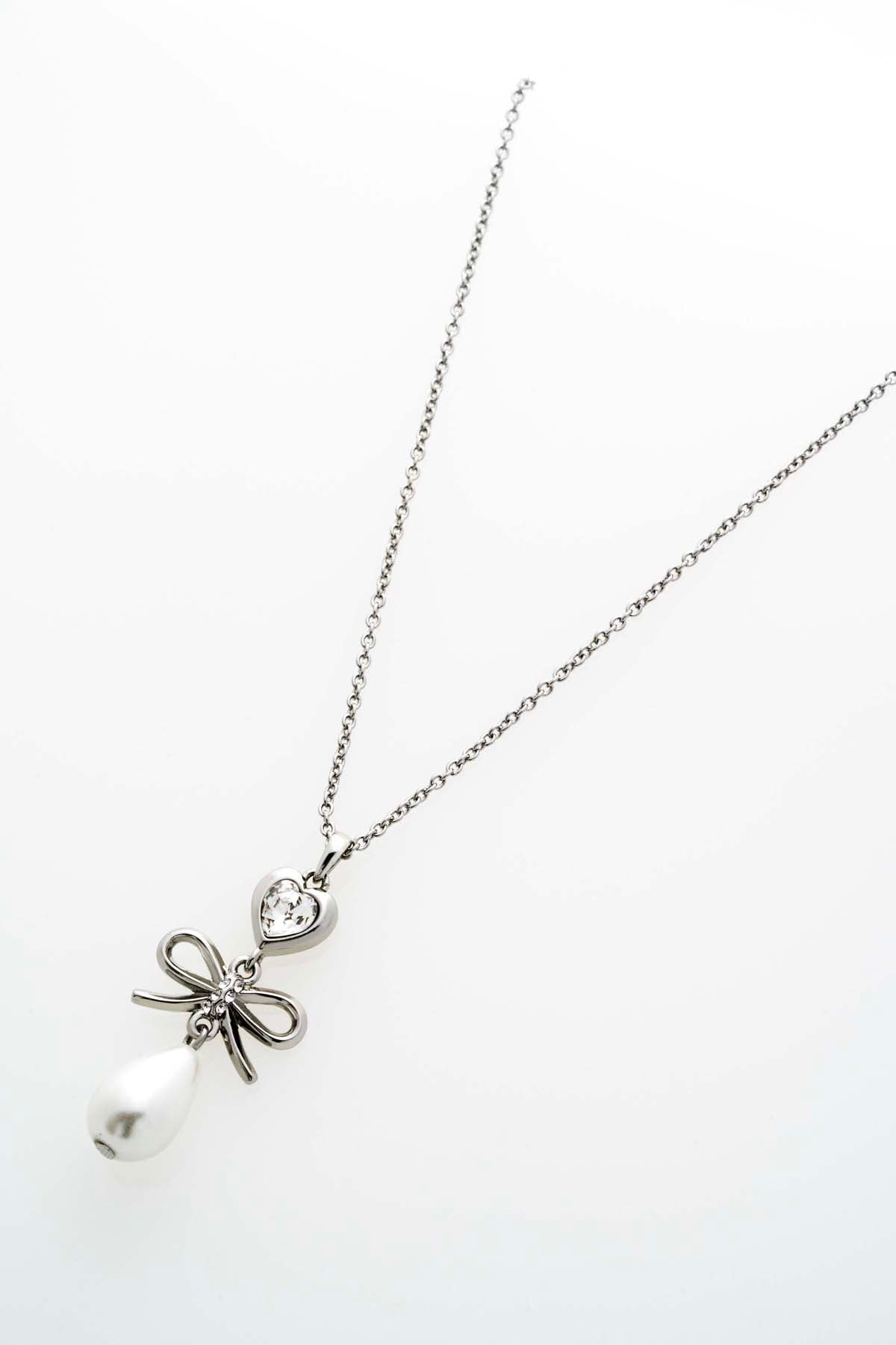 Imogen Icon Charm Heart Bow Pearl Drop Pearl