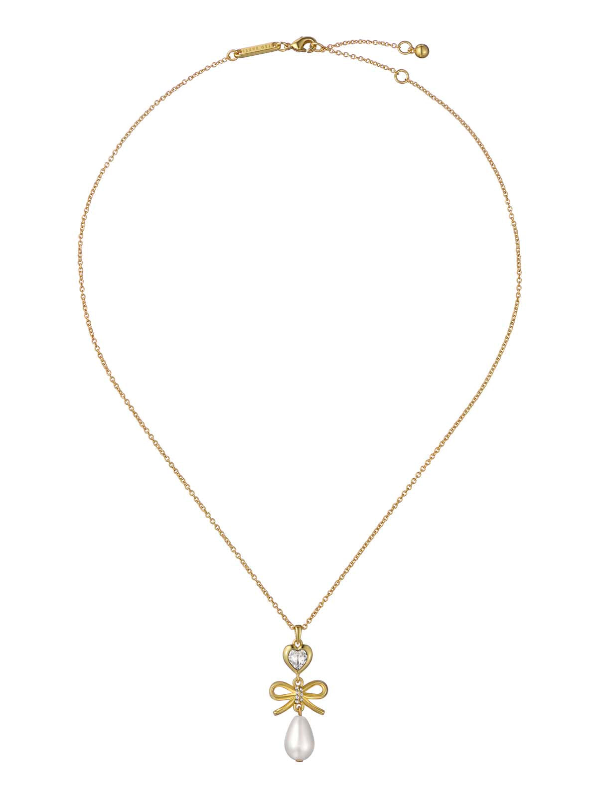 Imogen Icon Charm Heart Bow Pearl Drop Pearl