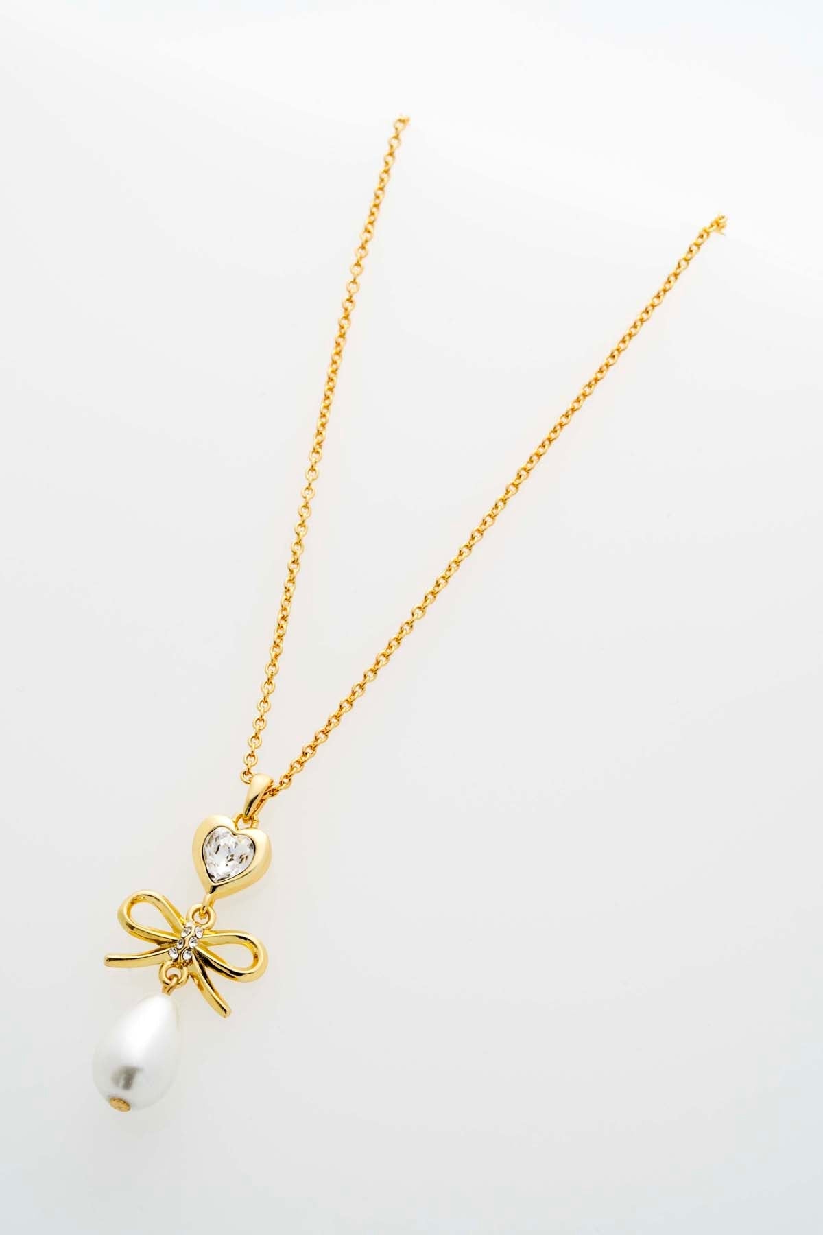Imogen Icon Charm Heart Bow Pearl Drop Pearl