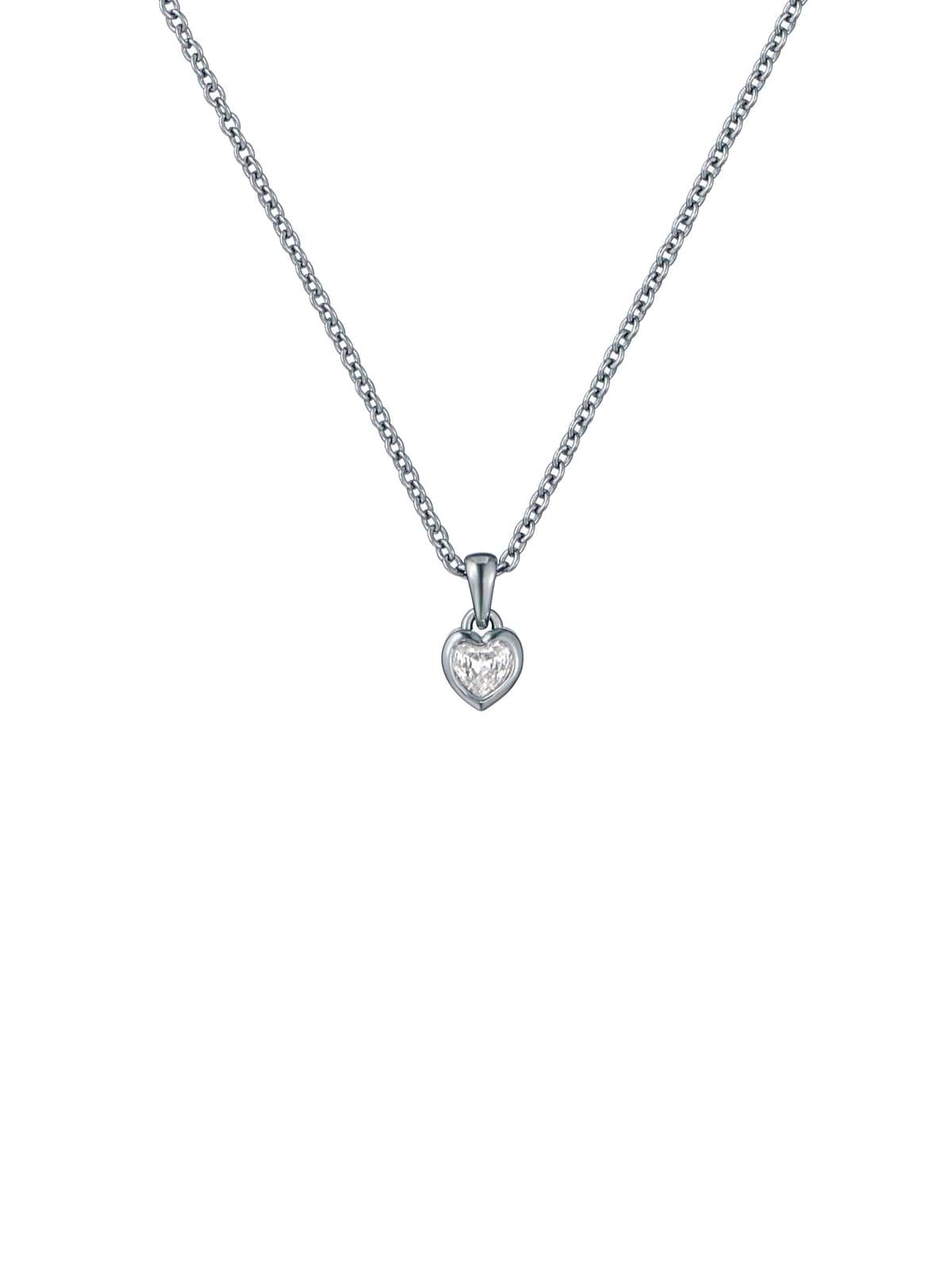 Harlow Mini Crystal Heart Pendant Necklace Crystal