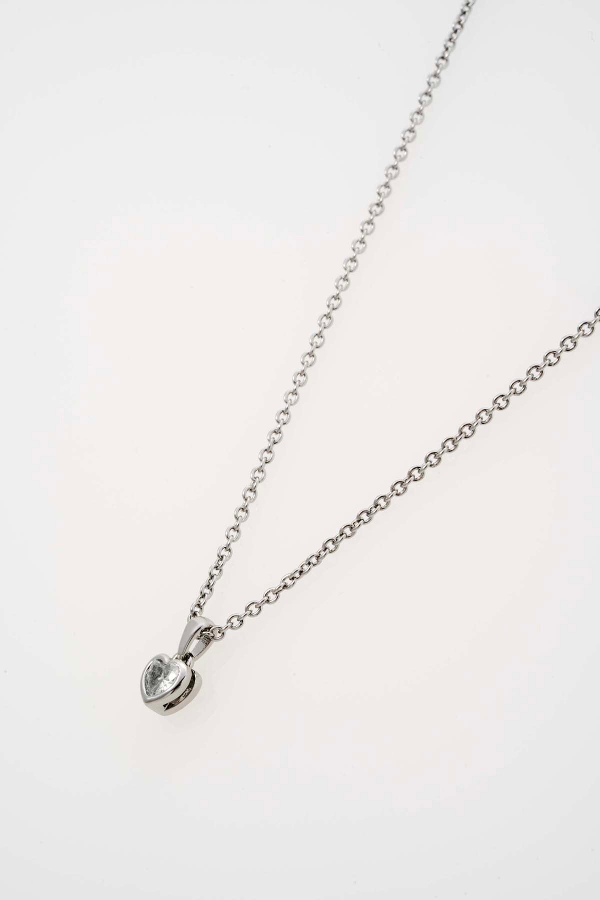 Harlow Mini Crystal Heart Pendant Necklace Crystal