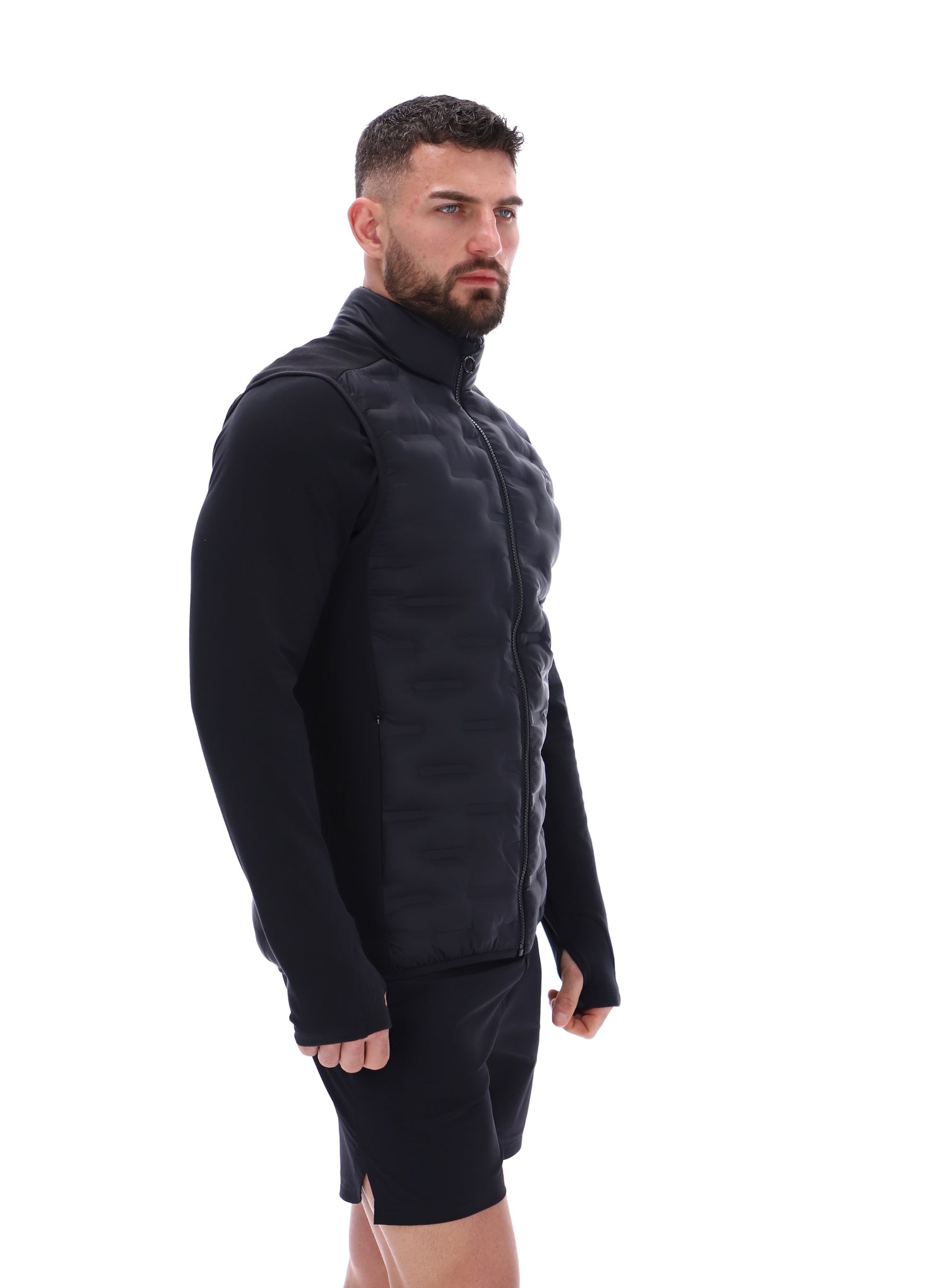 JEREMY Quilted Gilet Black