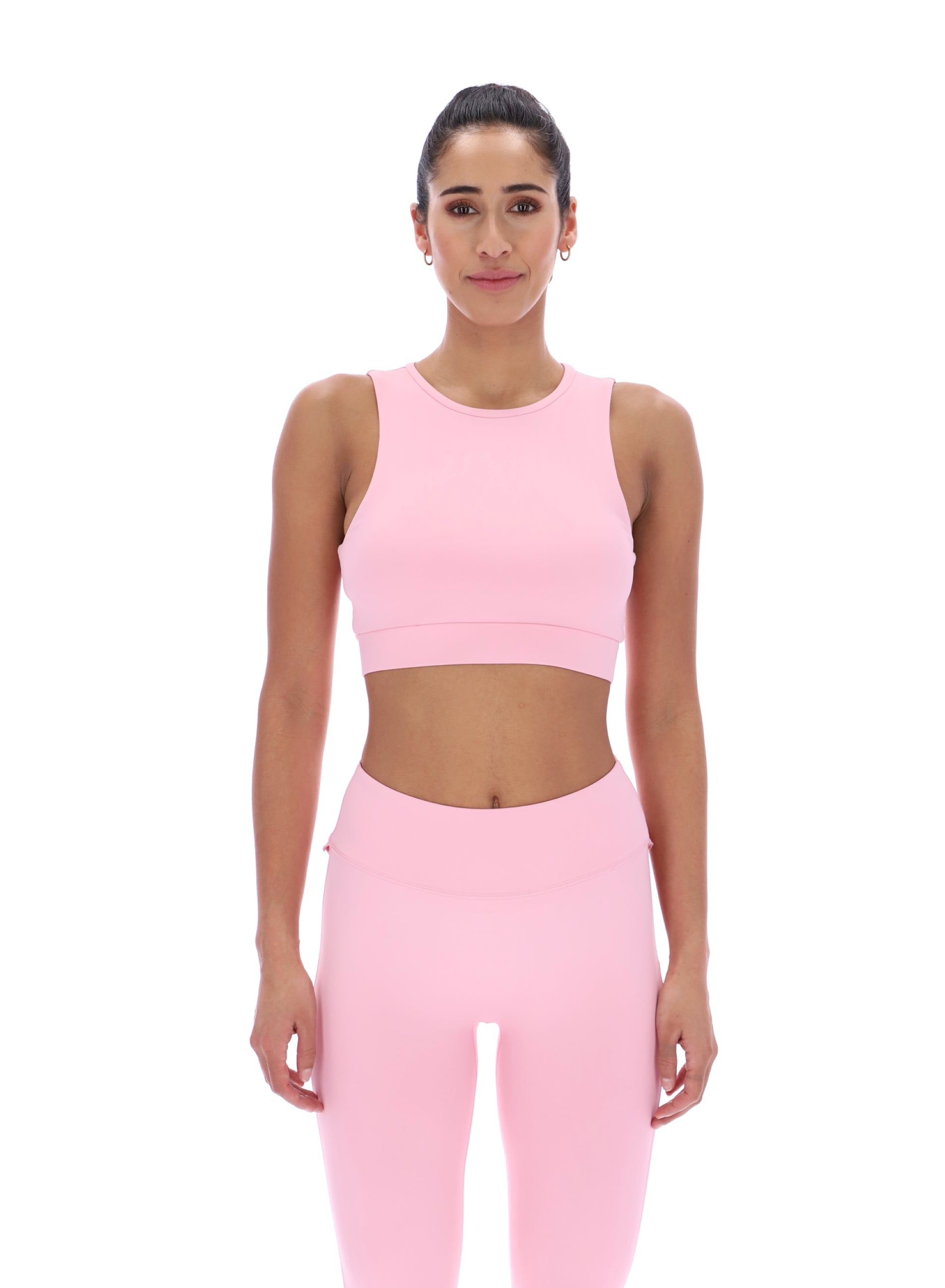 ARIA High Neck Bra With Ruffle Pink Nectar