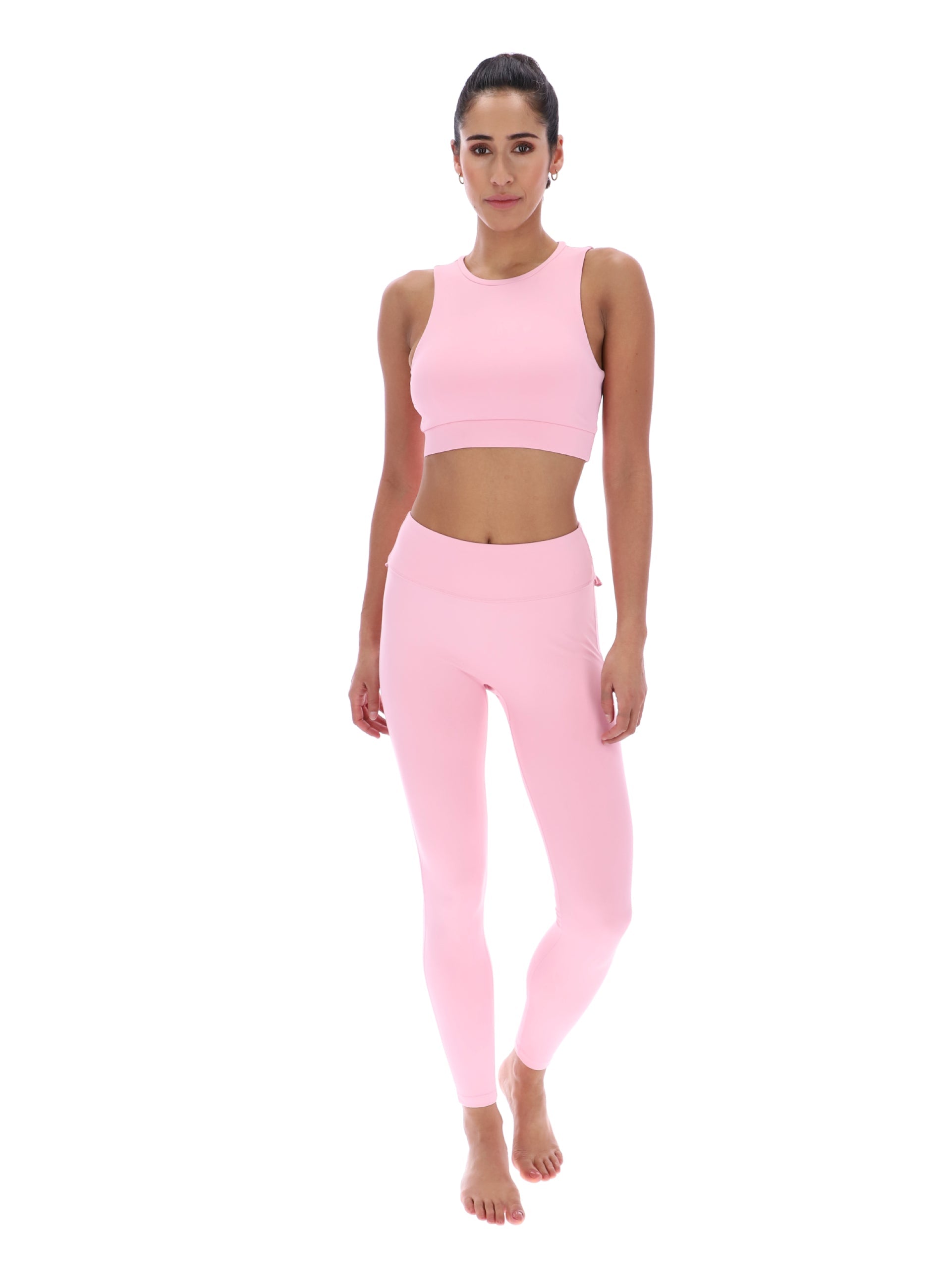 ARIA High Neck Bra With Ruffle Pink Nectar