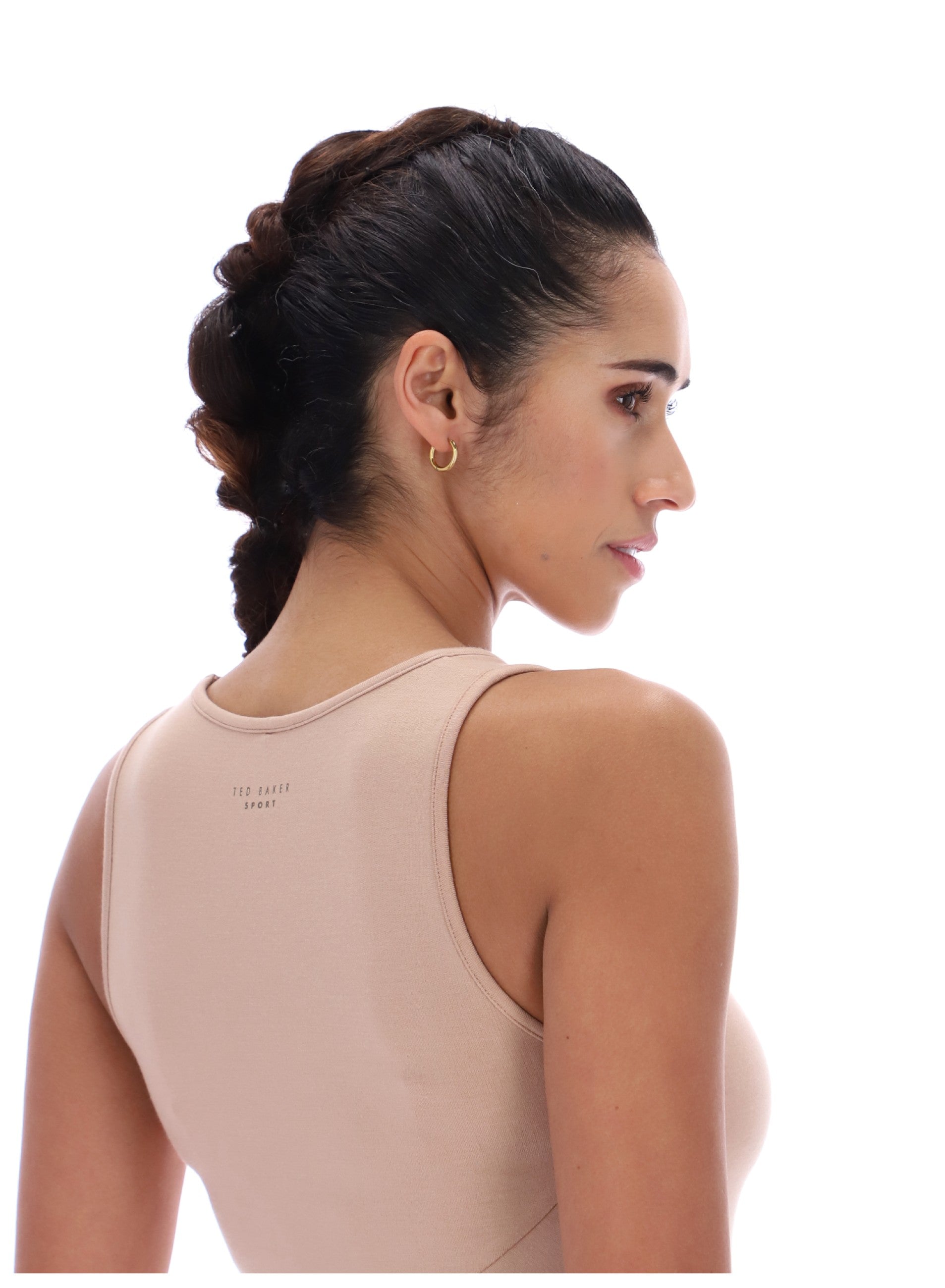 EDITH Ruffle Tank Warm Taupe