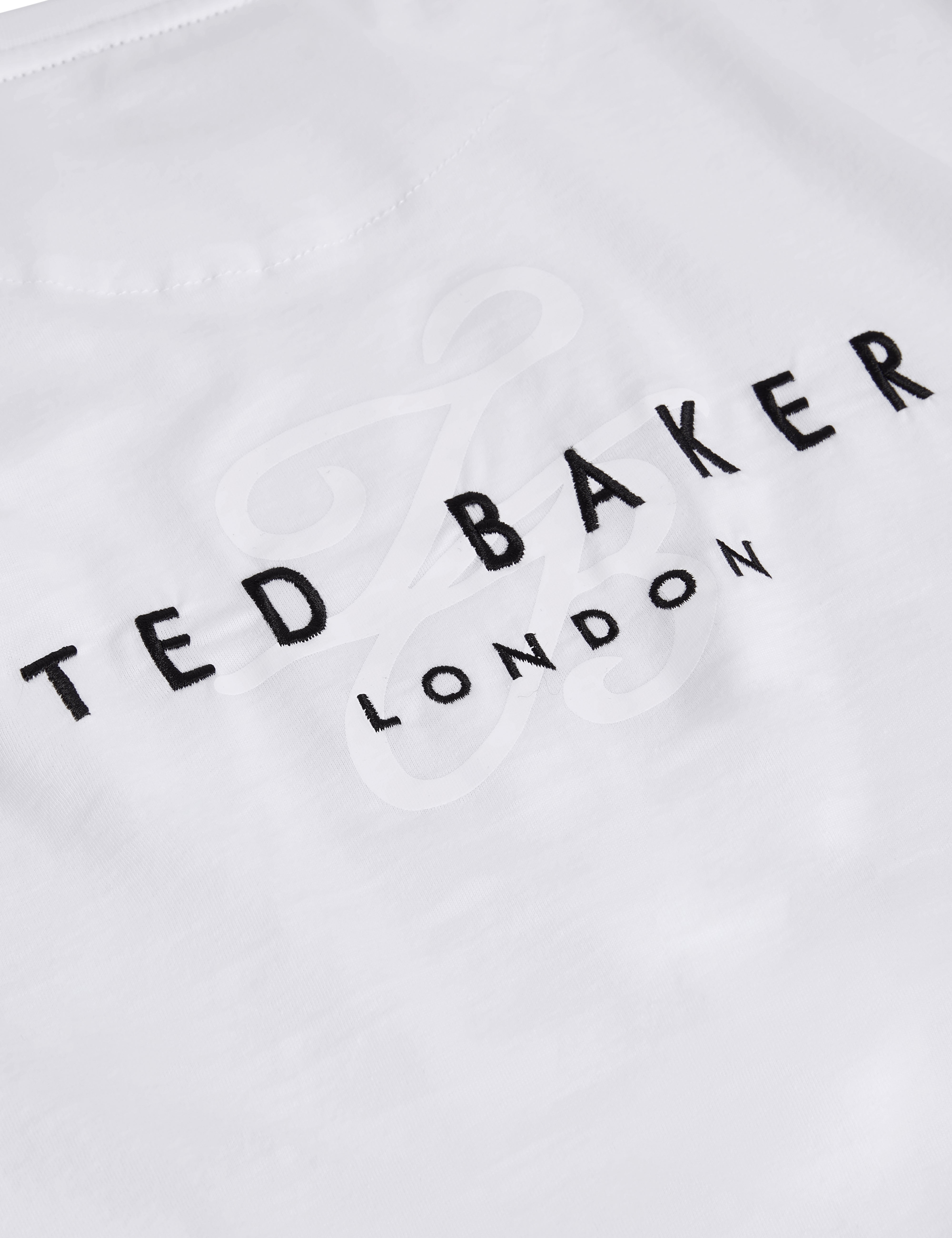 Tebars Short Sleeve Branded Script T Shirt White
