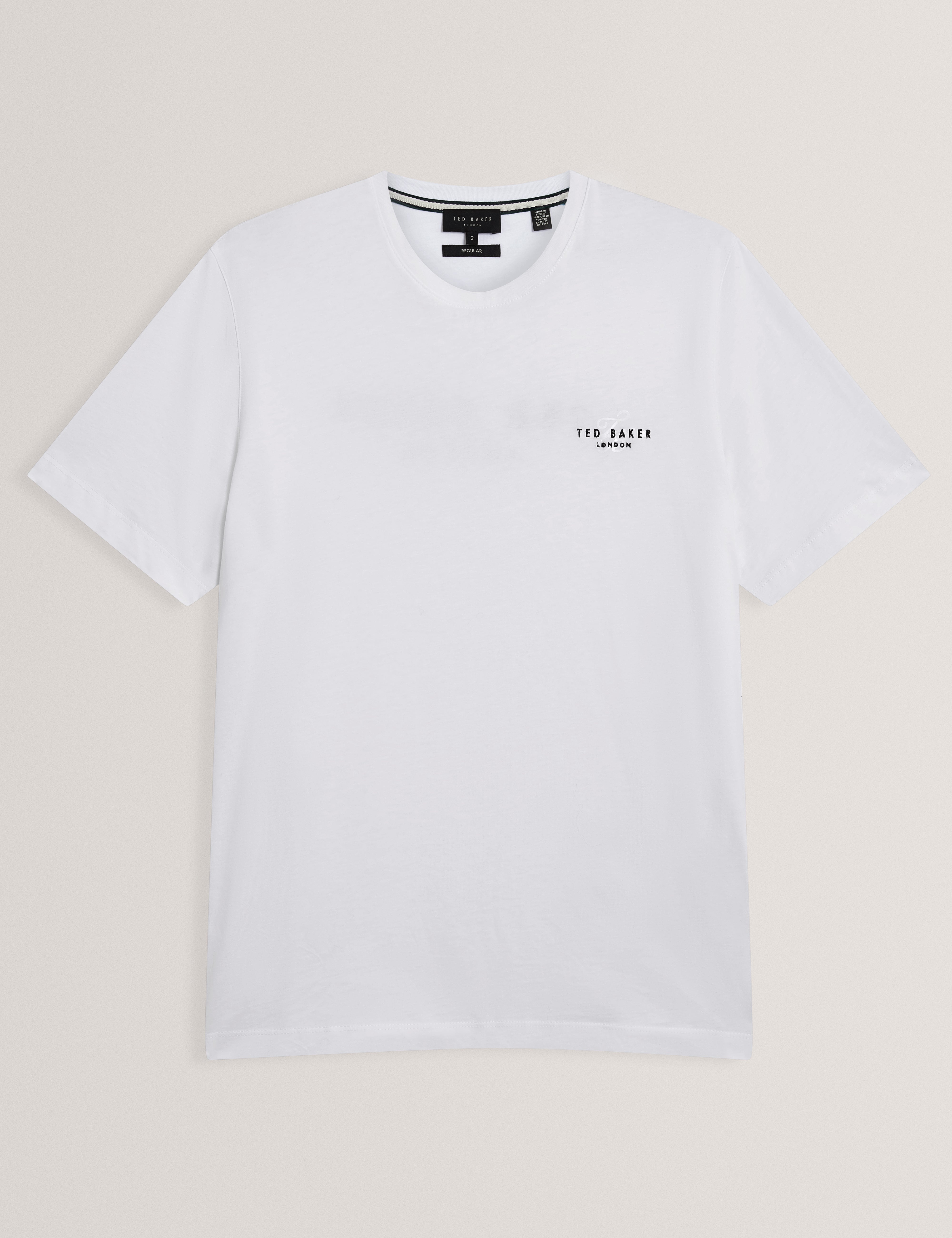 Tebars Short Sleeve Branded Script T Shirt White