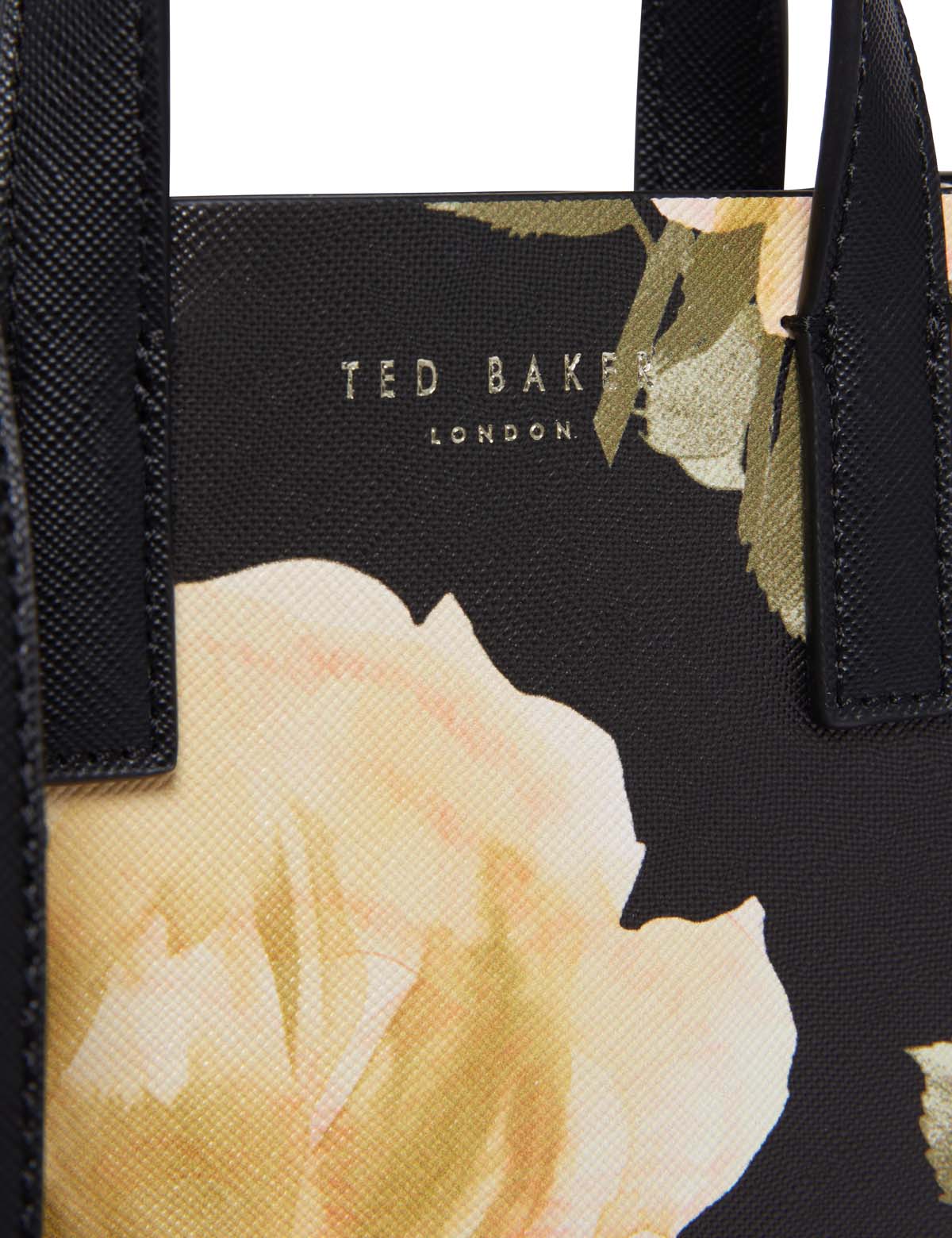 Tiacon Floral Print Mini Icon Bag Black
