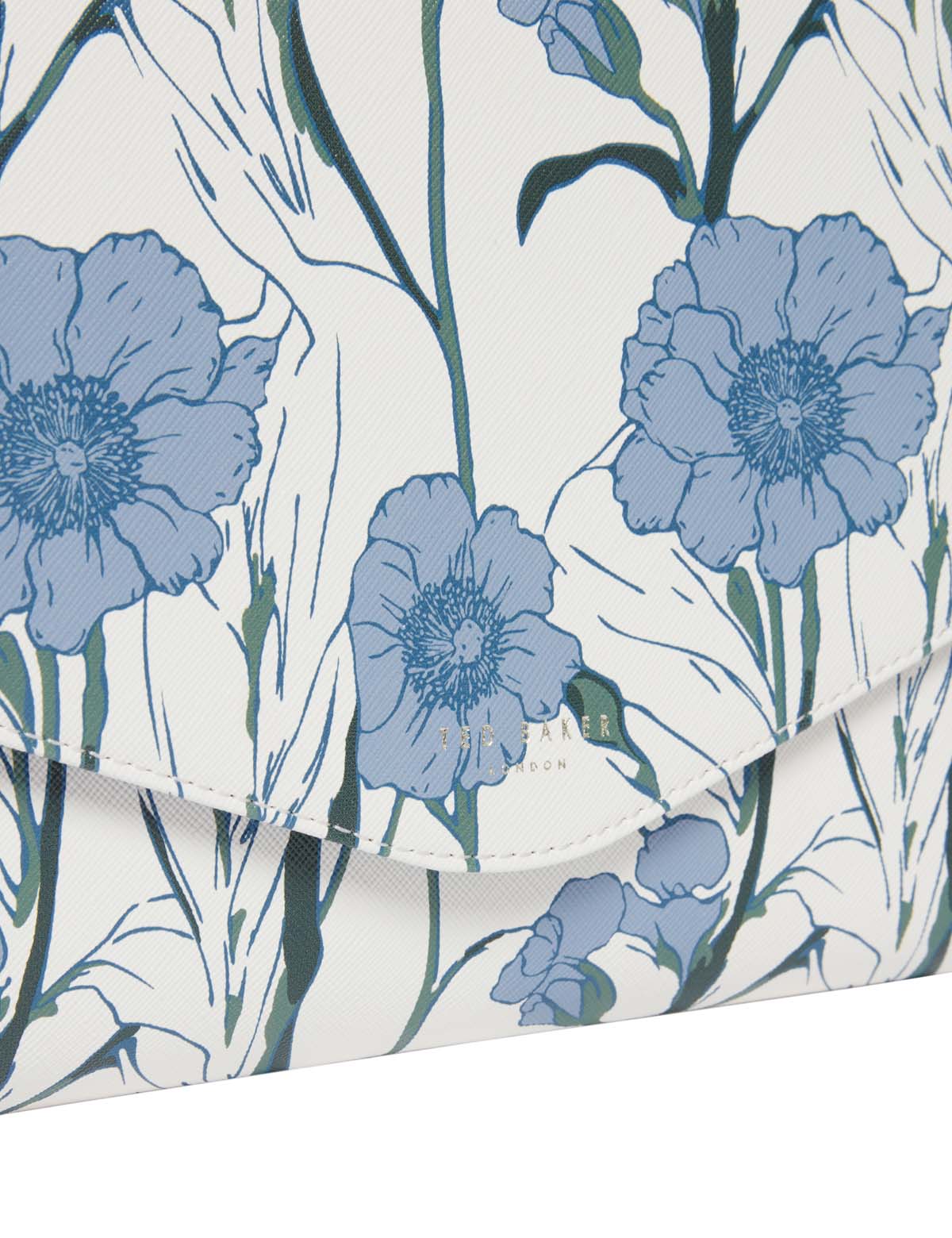 Tomoso Floral Print Pouch Lt-Blue