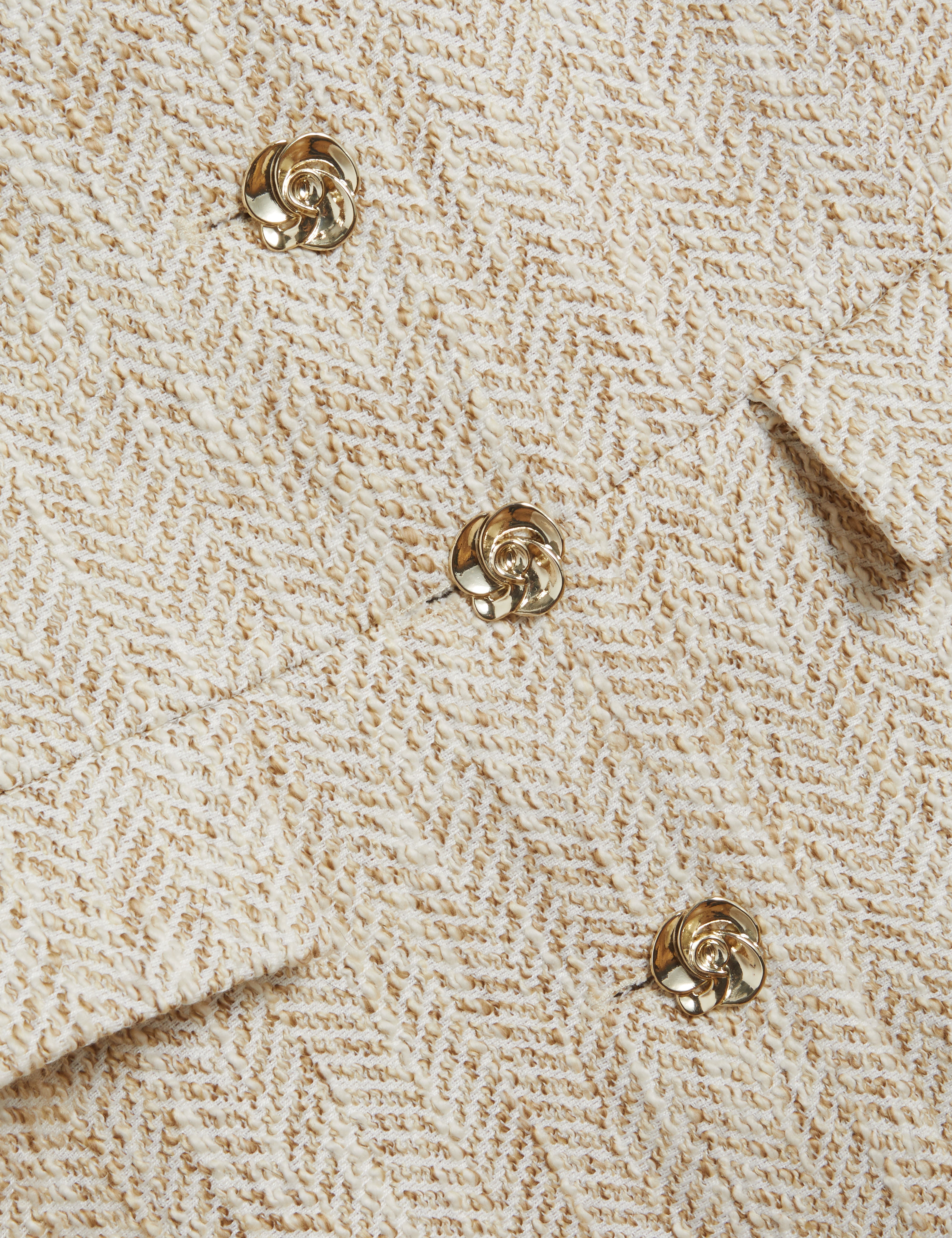 Vulpaw Tailored Boucle Fitted Waistcoat Ivory