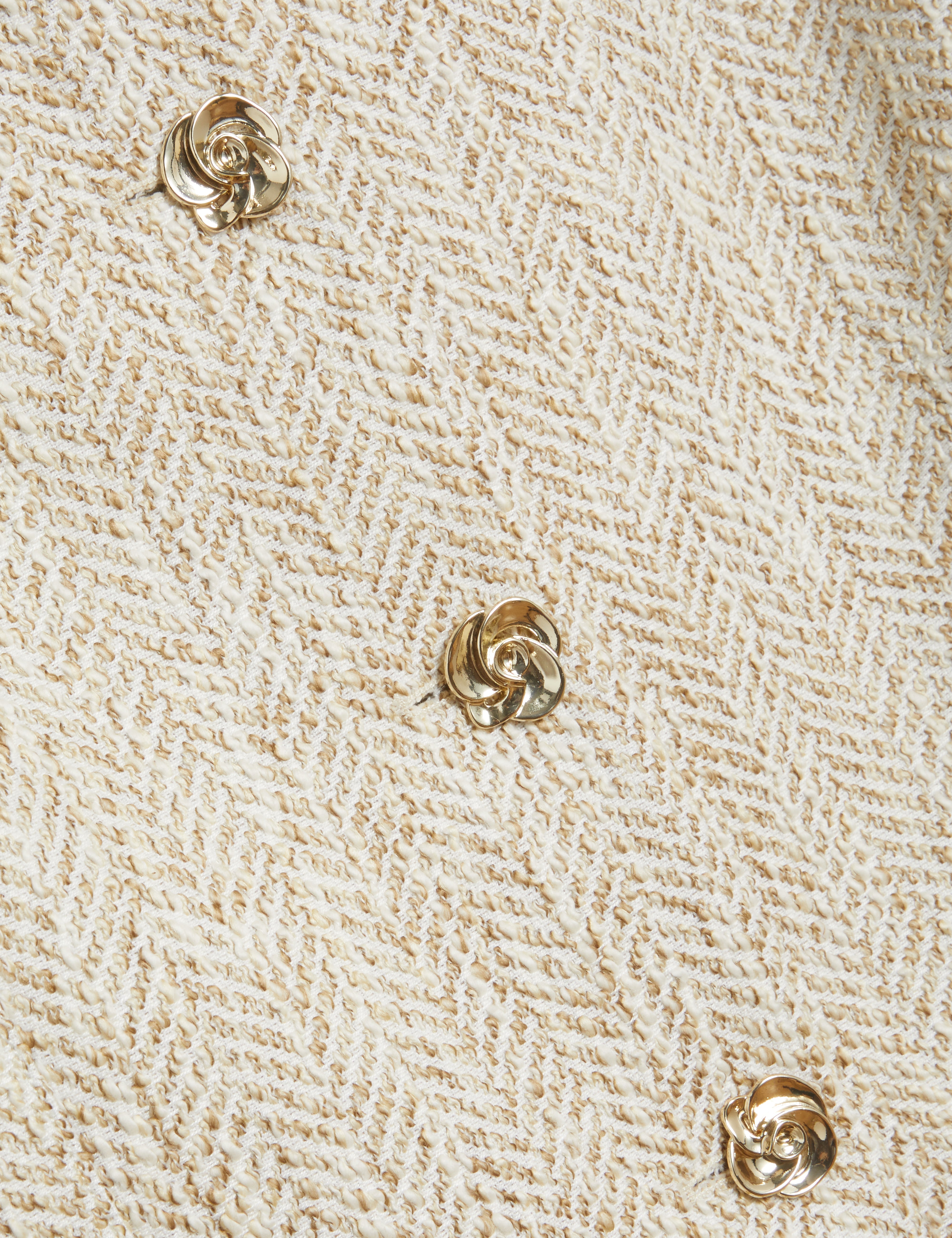 Vulpa Tailored Boucle Fitted Cropped Ivory