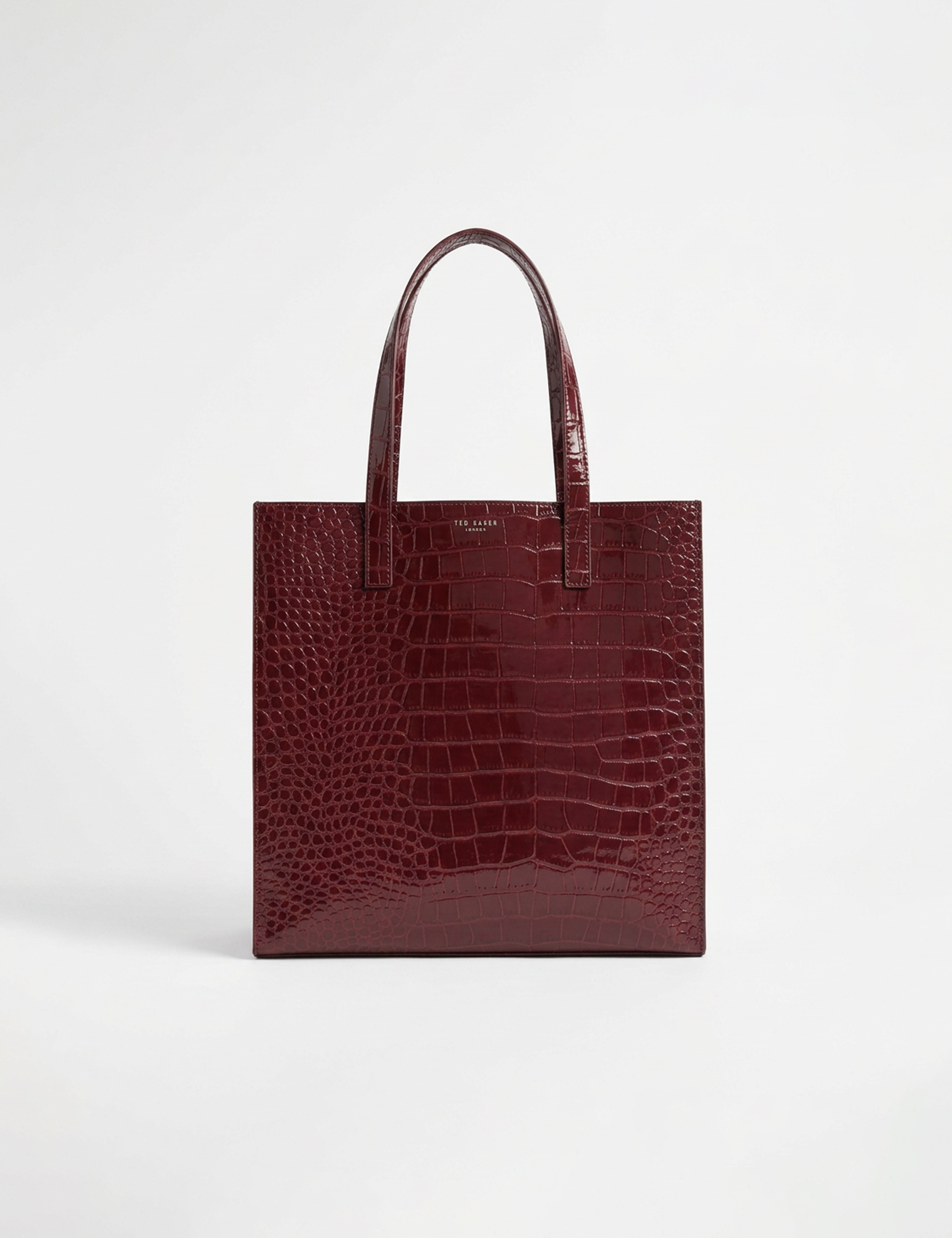 Wenella Croc Effect Large Icon Bag Oxblood