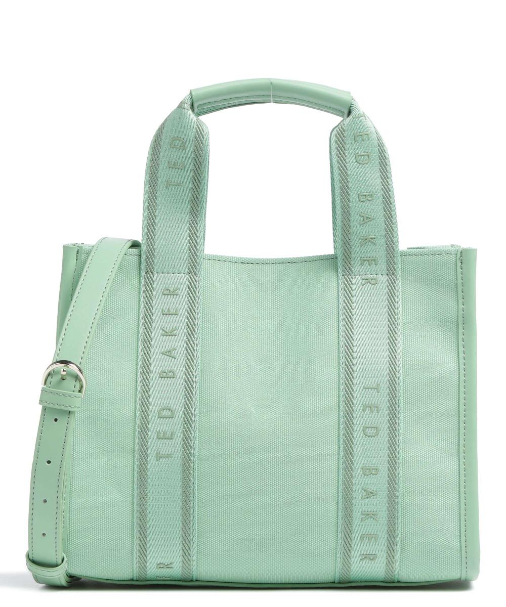 Georjea Branded Webbing Canvas Small Tote Pl-Green