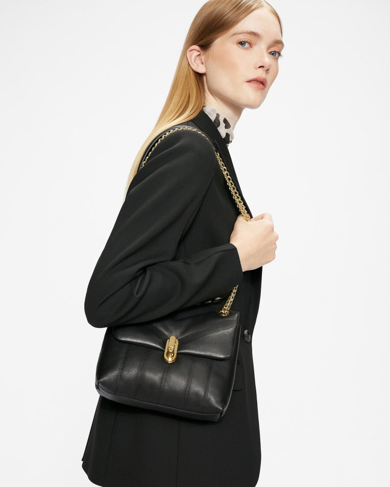 Ayalina Leather Puffer Mini Crossbody Bag