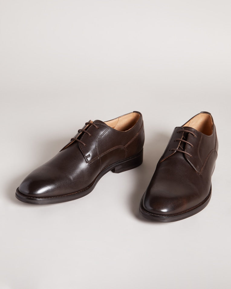 Kampten Formal Leather Derby Shoes Brown