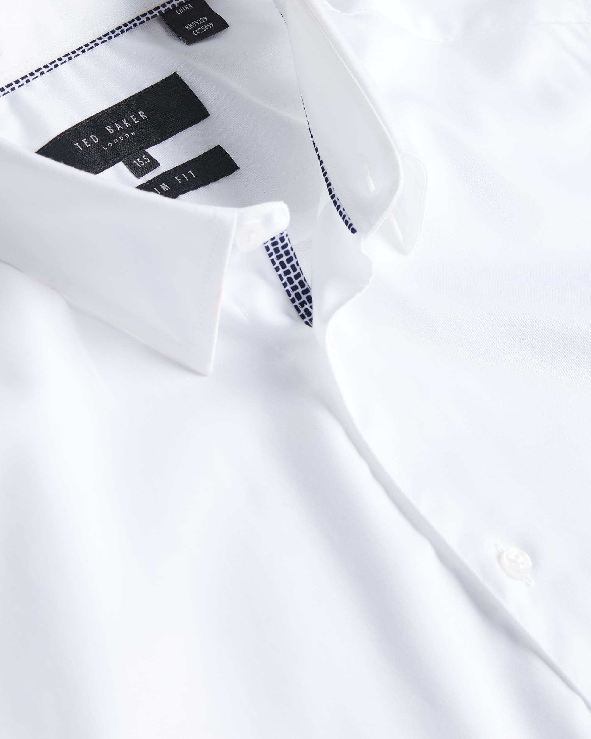 Holmess Long Sleeve Slim Fit Shirt White