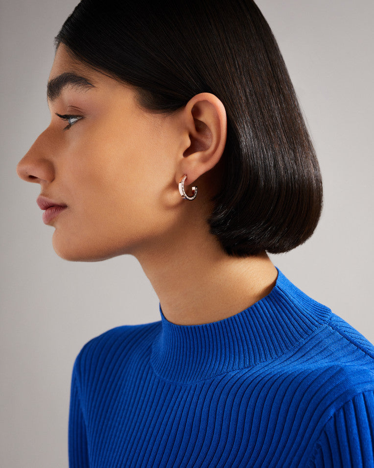 Senatta Crystal Hoop Earrings