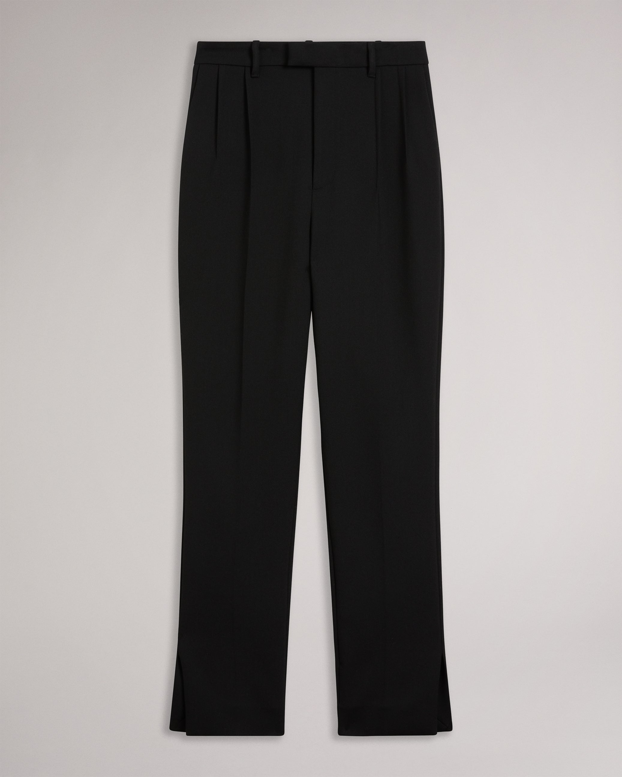 Frittat Tailored Cigarette Trousers With Darts Black
