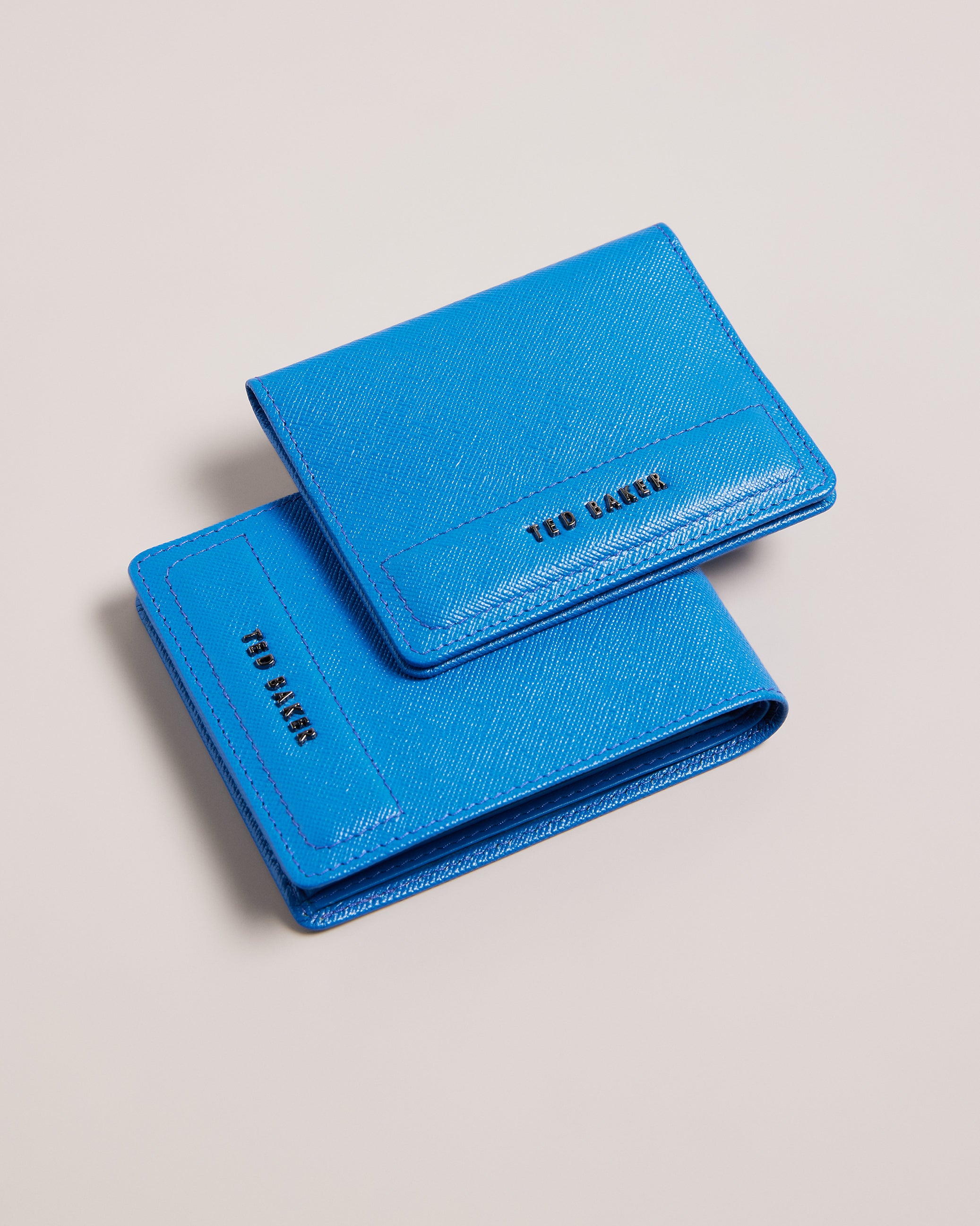 Audar Saffiano Wallet And Cardholder Set