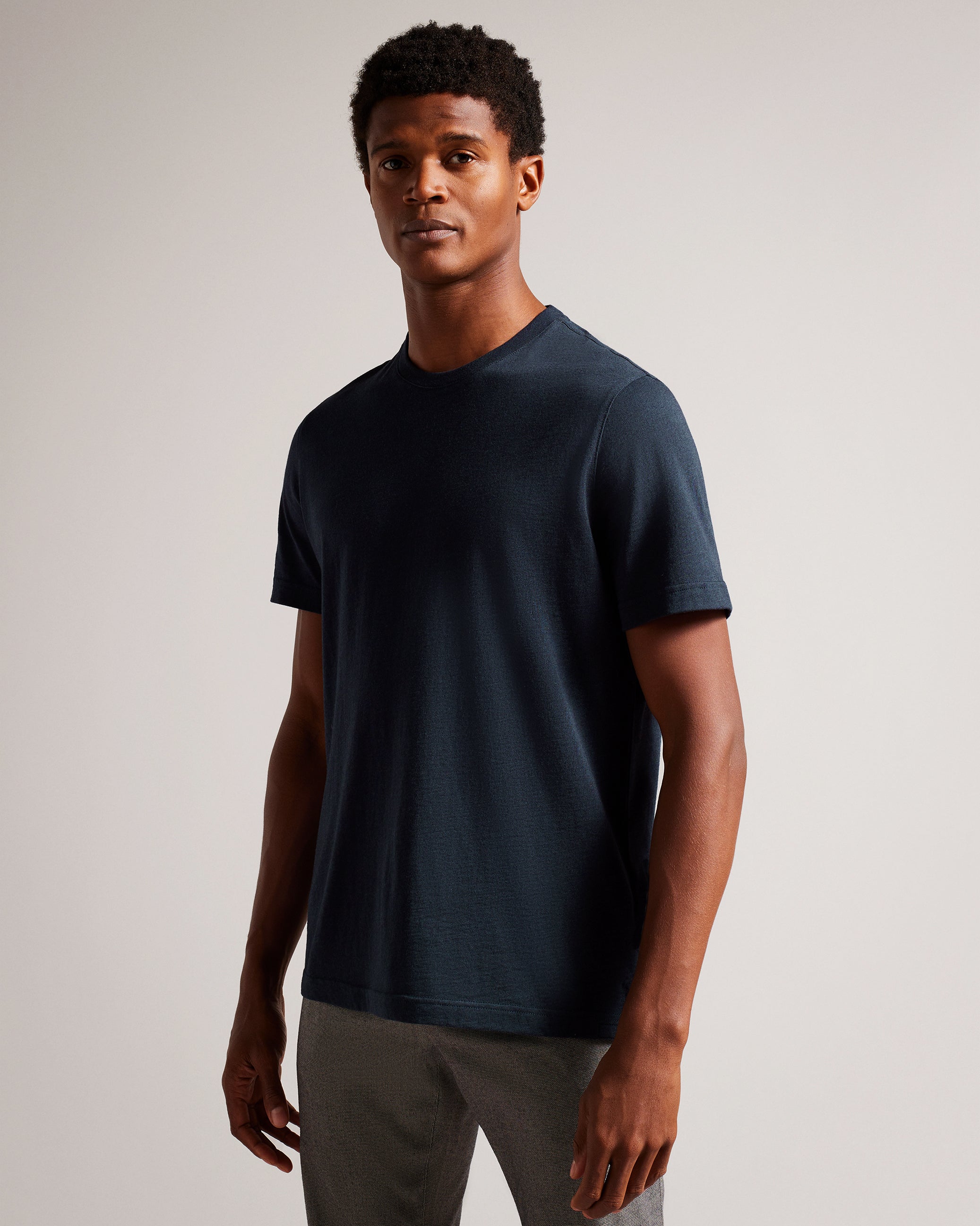Buy ZEPPEL Cashmere Blend T-Shirt NAVY-BLUE Online in Dubai & UAE - Ted ...
