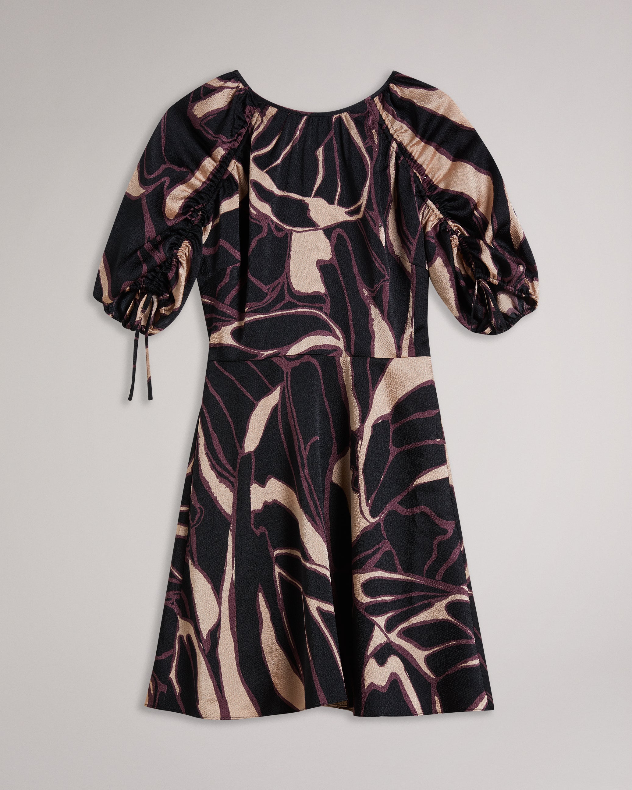Gilliaa Abstract Print Mini Dress Black