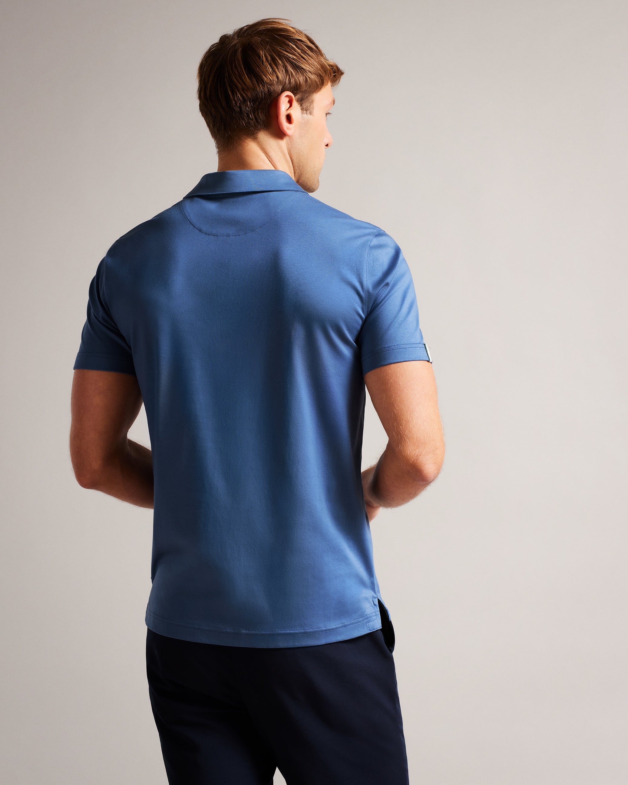 Zeiter Short Sleeve Slim Fit Polo Shirt Dk-Blue
