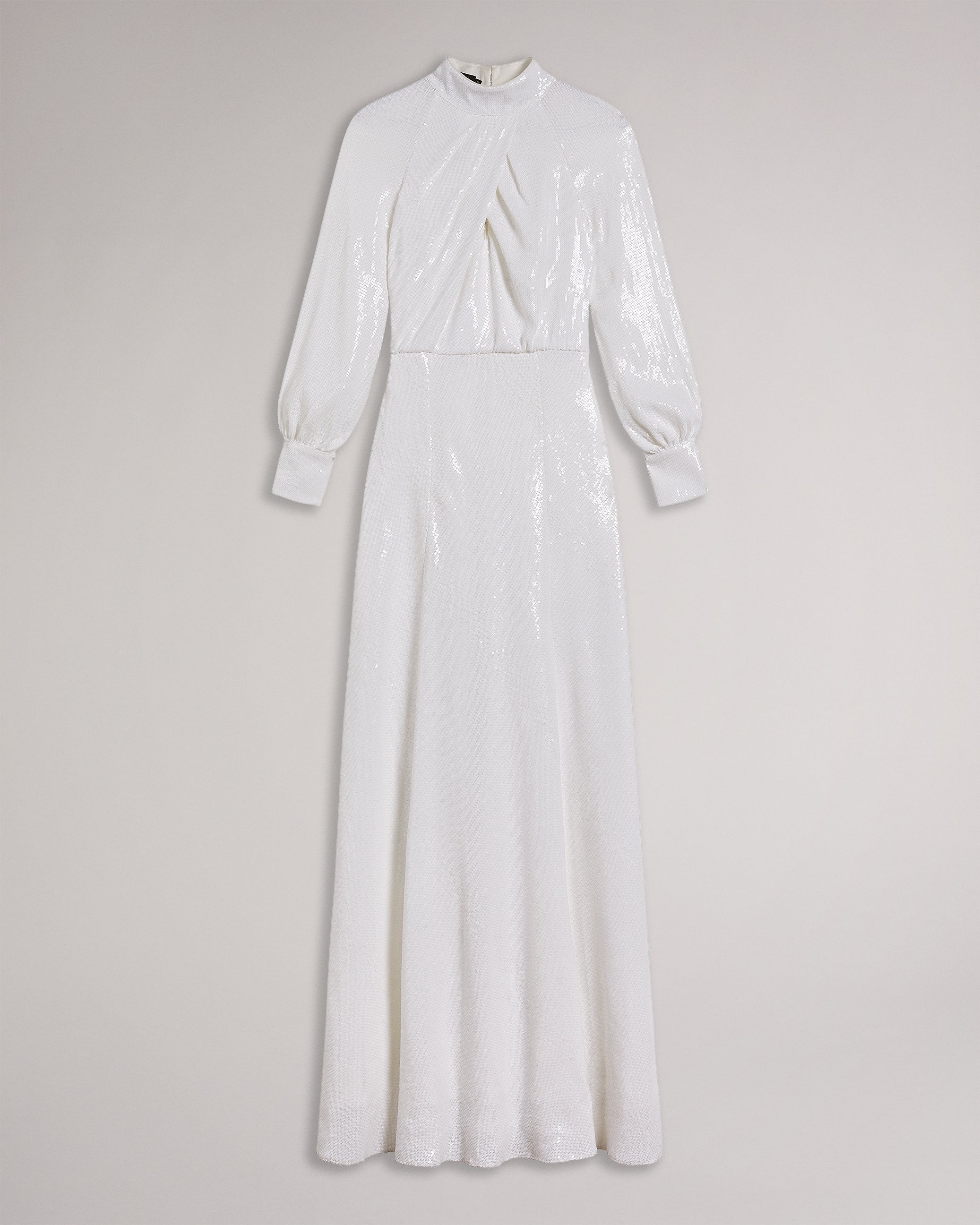 Mayrose Maxi Dress With Blouson Sleeves White