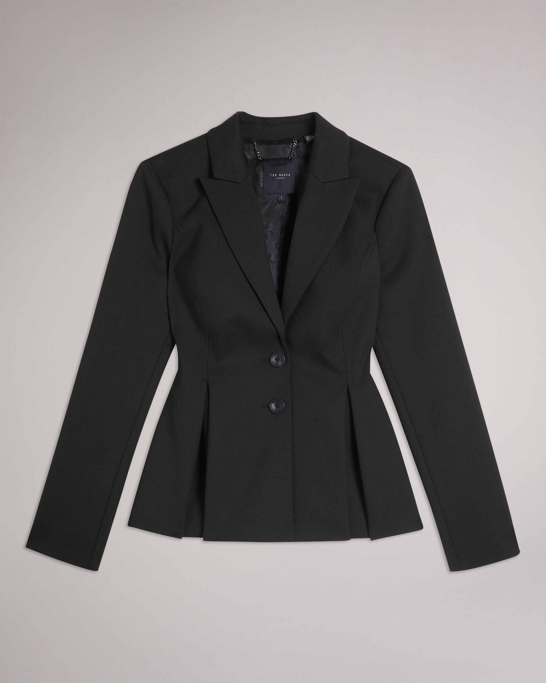 Philiya Peplum Waist Suit Jacket Black