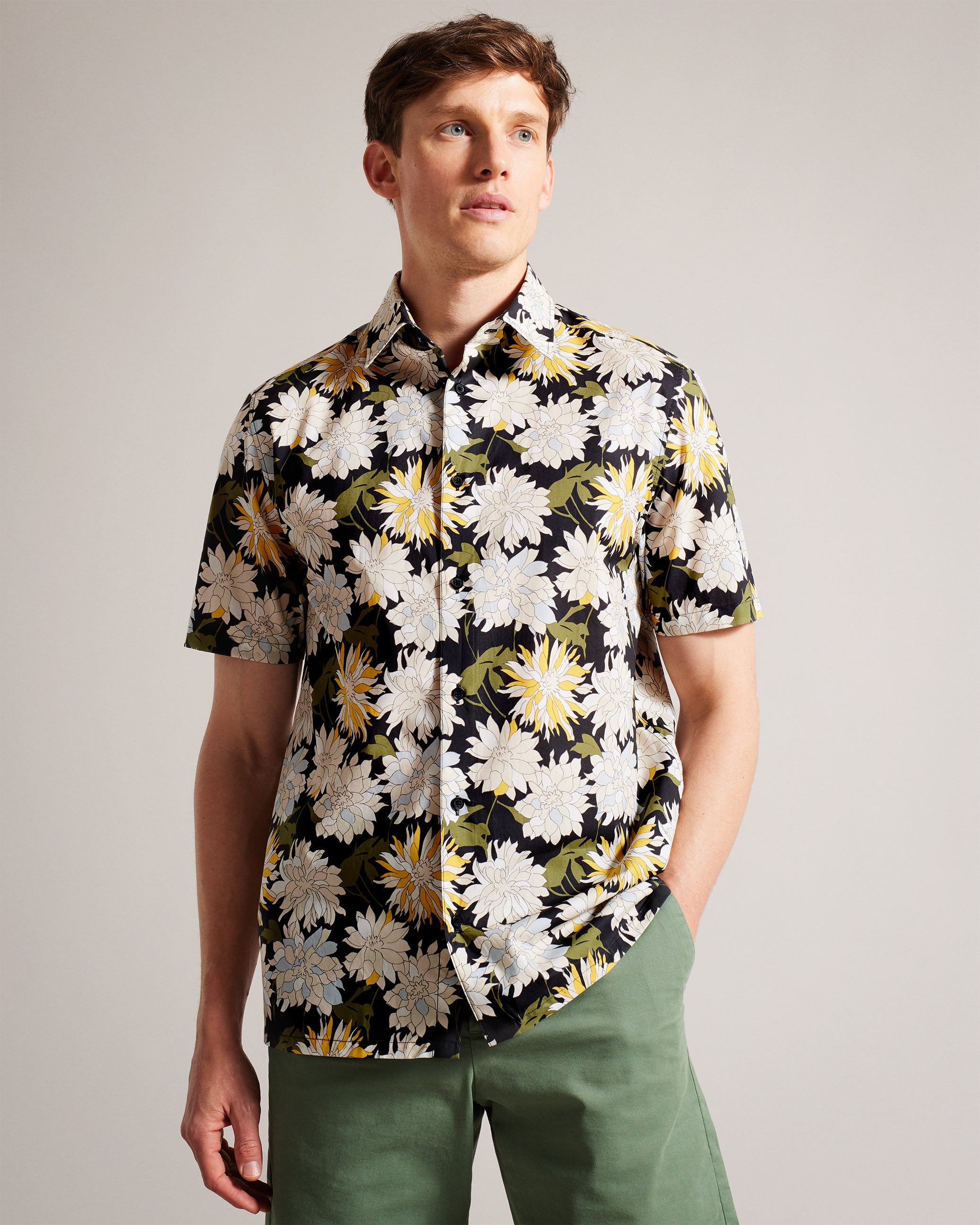 Sallins Short Sleeve Floral Shirt Multicol