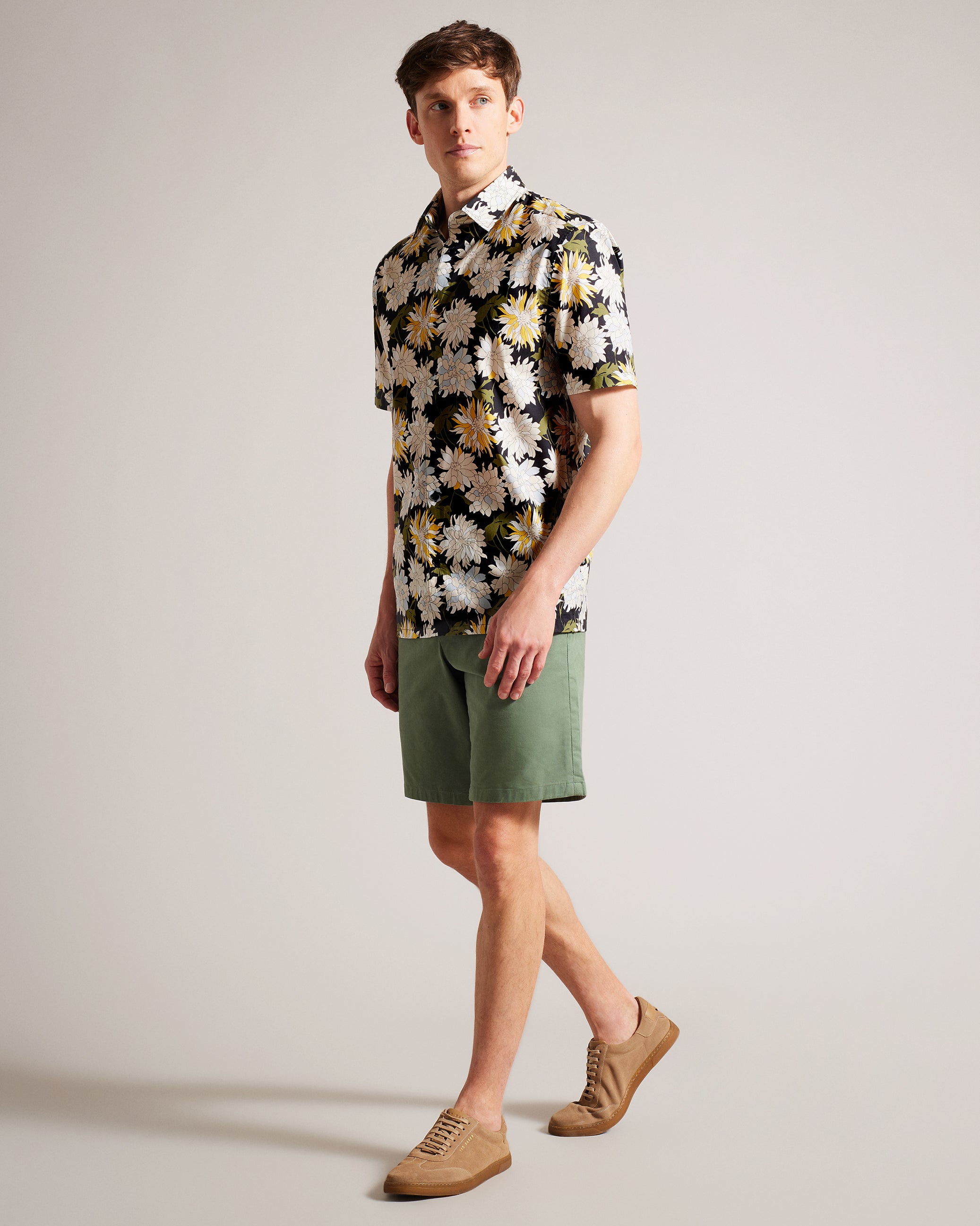Sallins Short Sleeve Floral Shirt Multicol