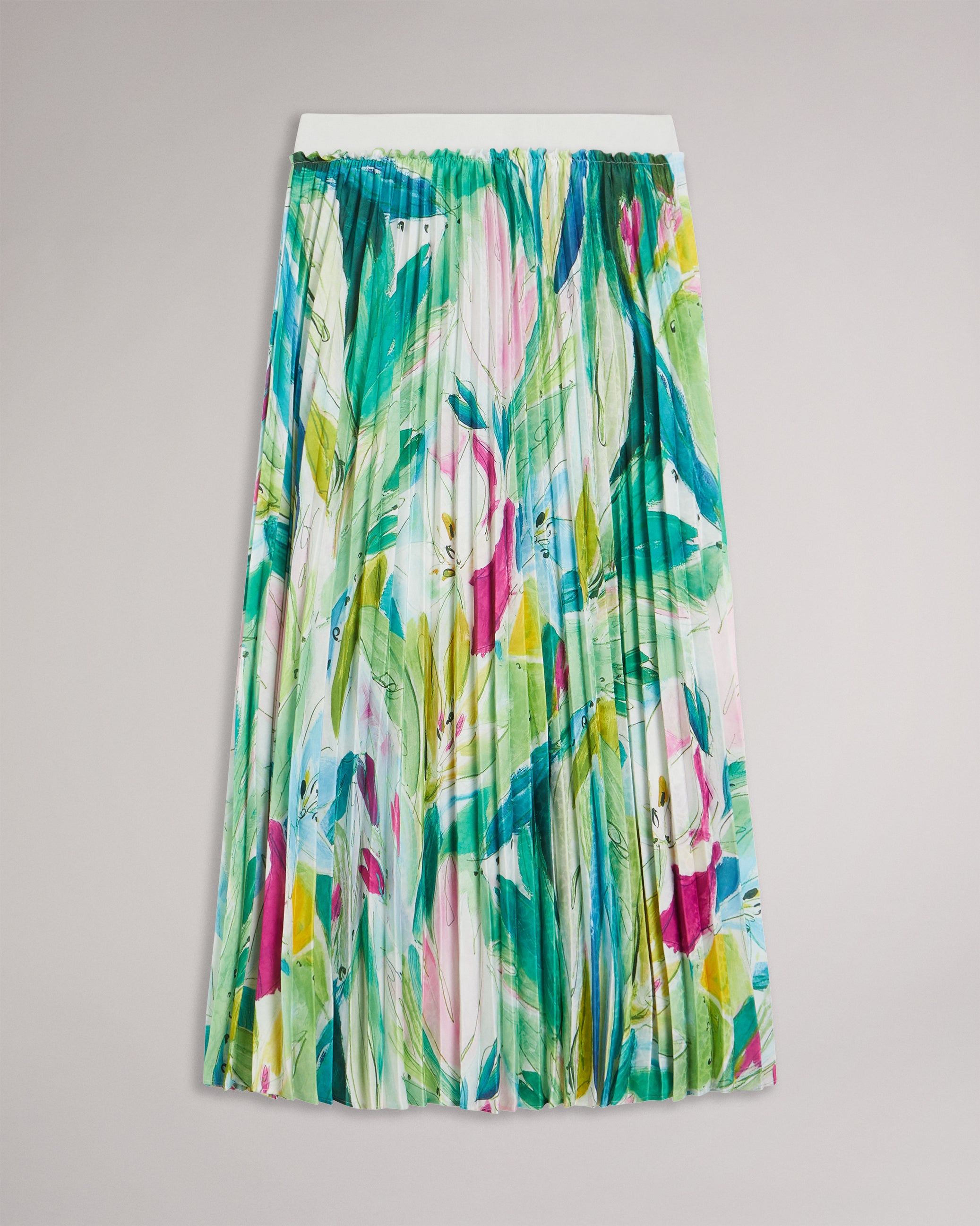 Lopehz Pleated Printed Skirt