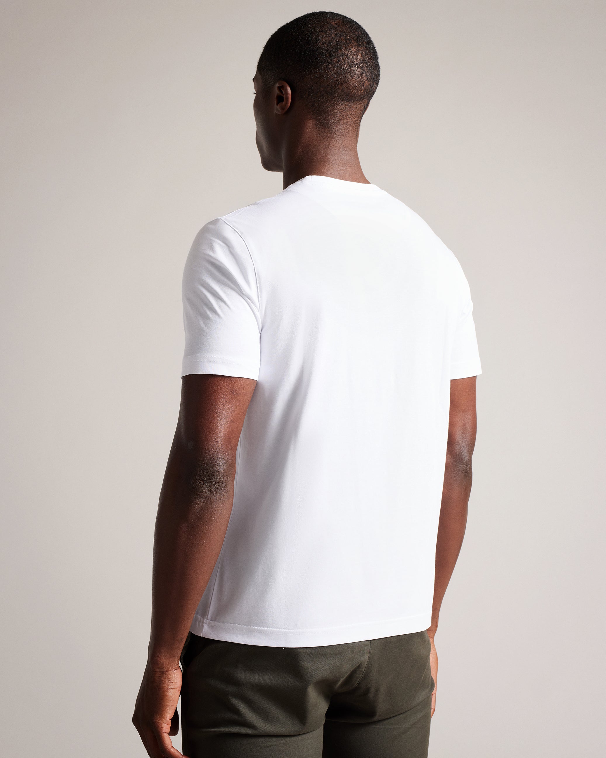 Wilkin Short Sleeve Branded T-Shirt White